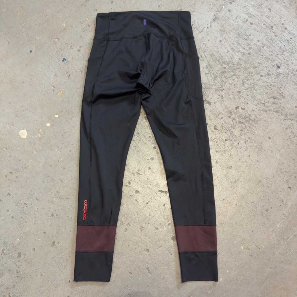 Cotopaxi Womens Black Maroon Mesh Panel High Rise Pocket Leggings Size L - Picture 4 of 8